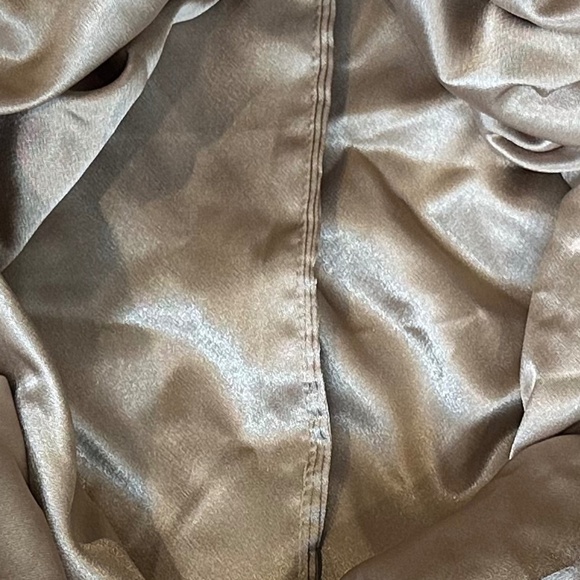 Champagne Taupe Satin Scrunchie / Croissant Scarf Bag - Picture 8 of 8